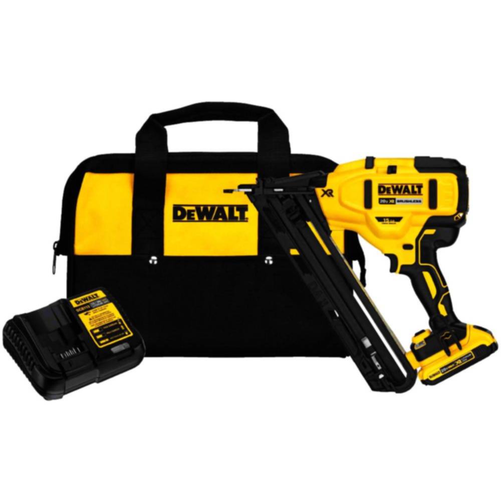20-Volt Max Xr 15-Gauge Lithium-Ion Cordless Angled Finish Nailer Kit
