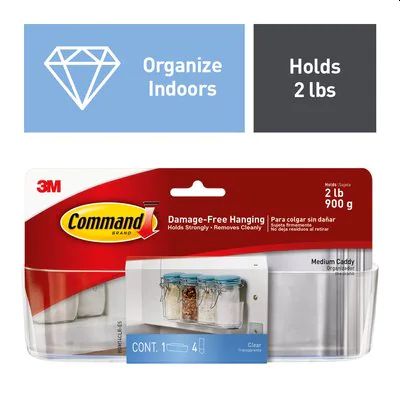 Command Clear Medium Organizer Caddy 7 Command Clear Medium Organizer Caddy
