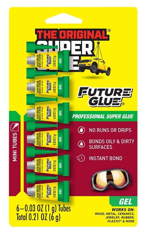 0.03-Ounce Future Glue® Professsional Super Glue Mini Tubes, 6-Pack