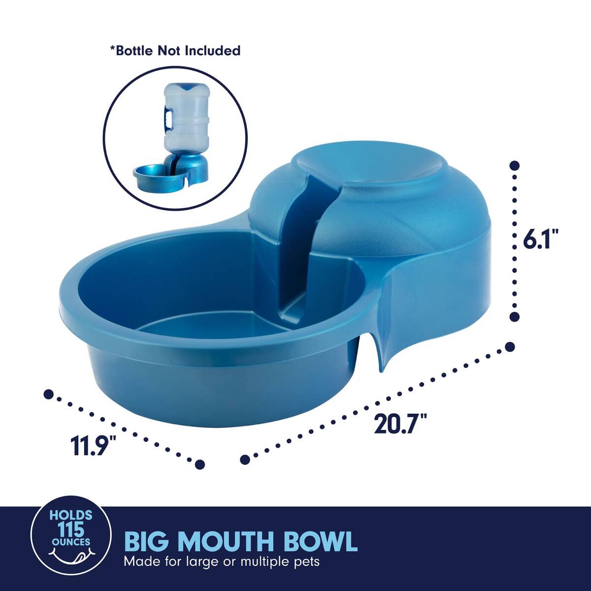 Big Blue Water Bowl, Jug Not Included