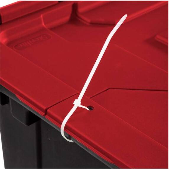 12-Gallon Hinged Lid Industrial Tote Black