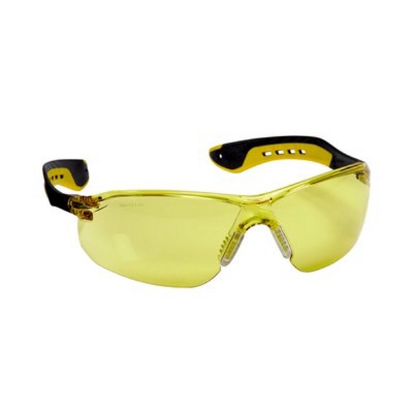 Flat Temple Safety Eyewear With Amber Lens 1 Flat Temple Safety Eyewear With Amber Lens