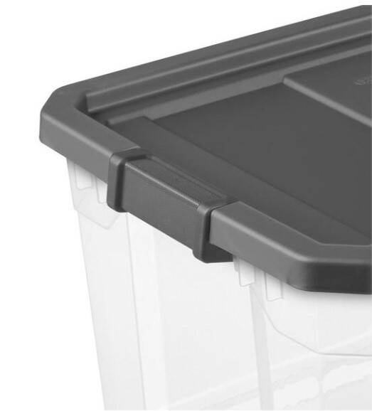 76-Quart Modular Stacker Box Clear 1 76-Quart Modular Stacker Box Clear