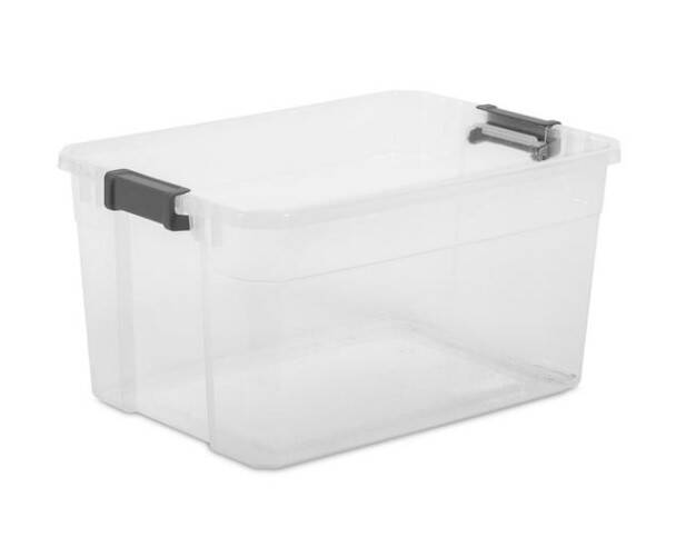 76-Quart Modular Stacker Box Clear 2 76-Quart Modular Stacker Box Clear
