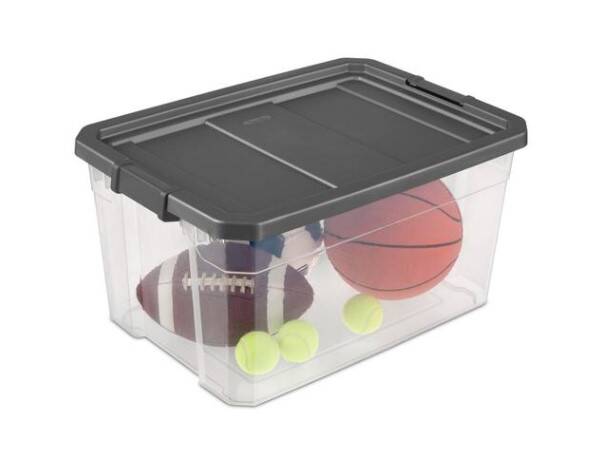 76-Quart Modular Stacker Box Clear 4 76-Quart Modular Stacker Box Clear