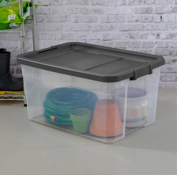 76-Quart Modular Stacker Box Clear 5 76-Quart Modular Stacker Box Clear