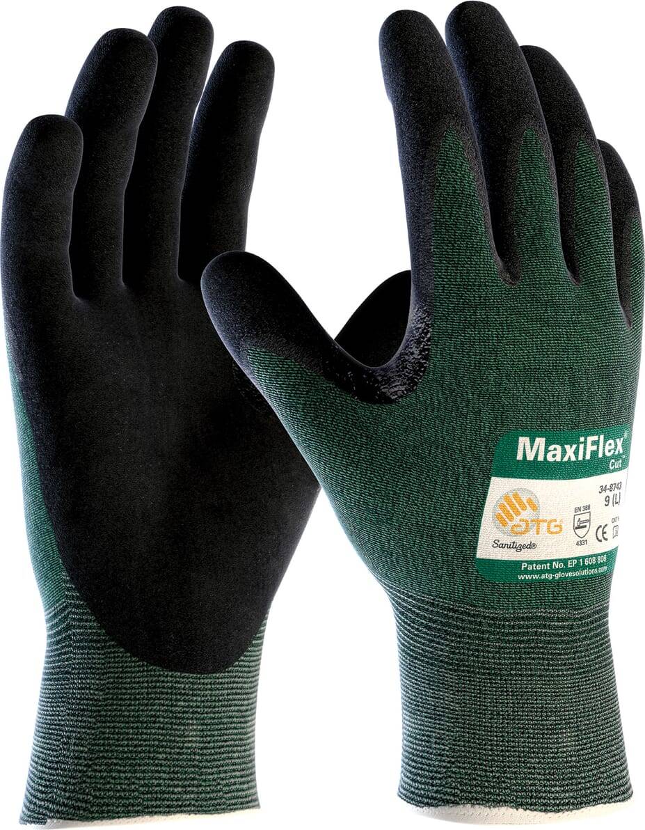 Extra-Large Green/Black Micro-Foam MaxiFlex® Cut™Gloves
