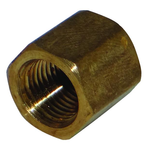 FIP Brass Lead-Free Bar Stock Cap, 3/8 1 FIP Brass Lead-Free Bar Stock Cap, 1/8\