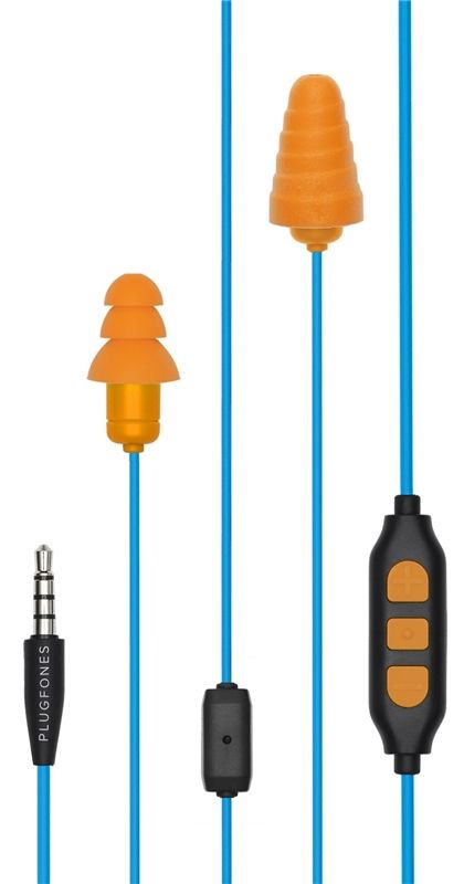 54-Inch Light Blue And Orange Wired Earphone