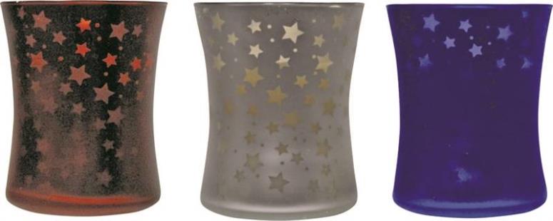 Stars Pattern Hurricane Citronella Candle 9-Ounce