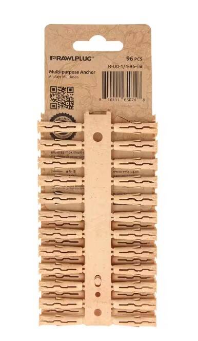 Uno Timber Multi-Purpose Drywall Anchor 1/4-Inch 96-Count 2 Uno Timber Multi-Purpose Drywall Anchor 1/4-Inch 96-Count