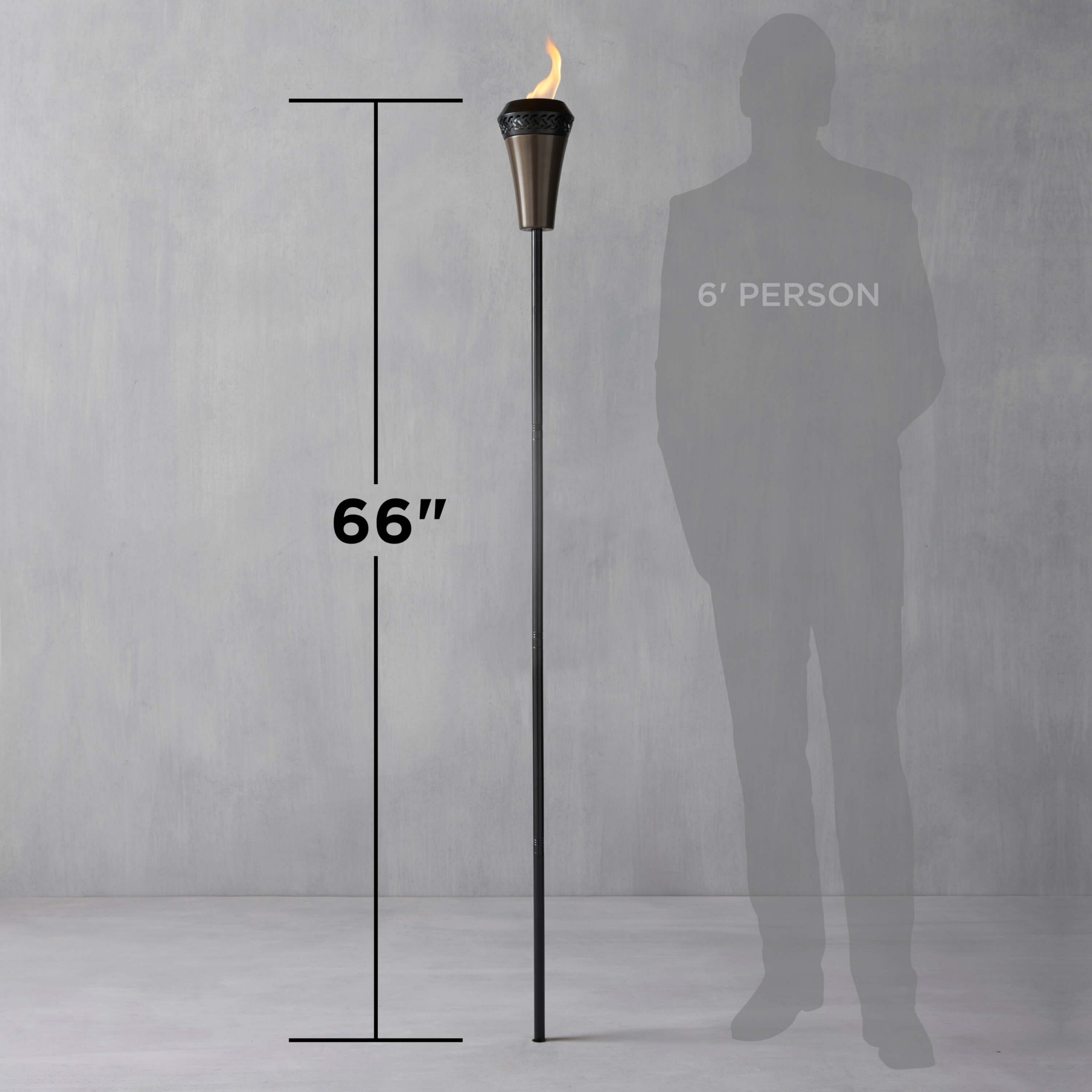 Large 66-Inch Metal Flame Torch