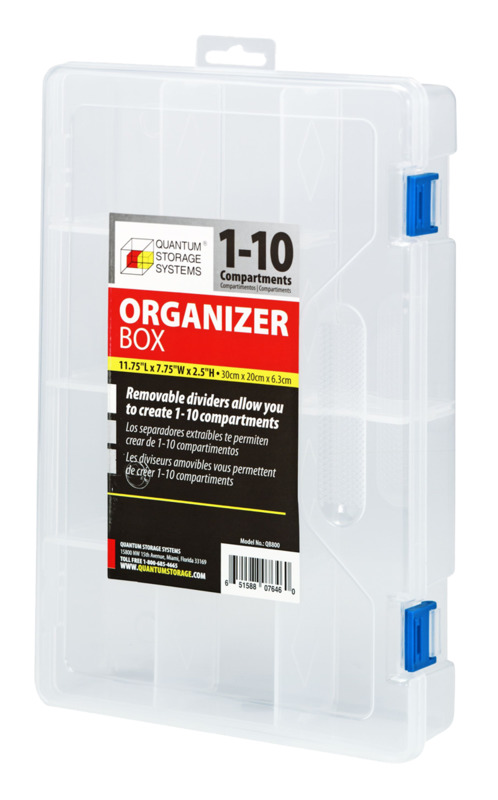 1-To-10-Compartment Polypropylene Organizer Box