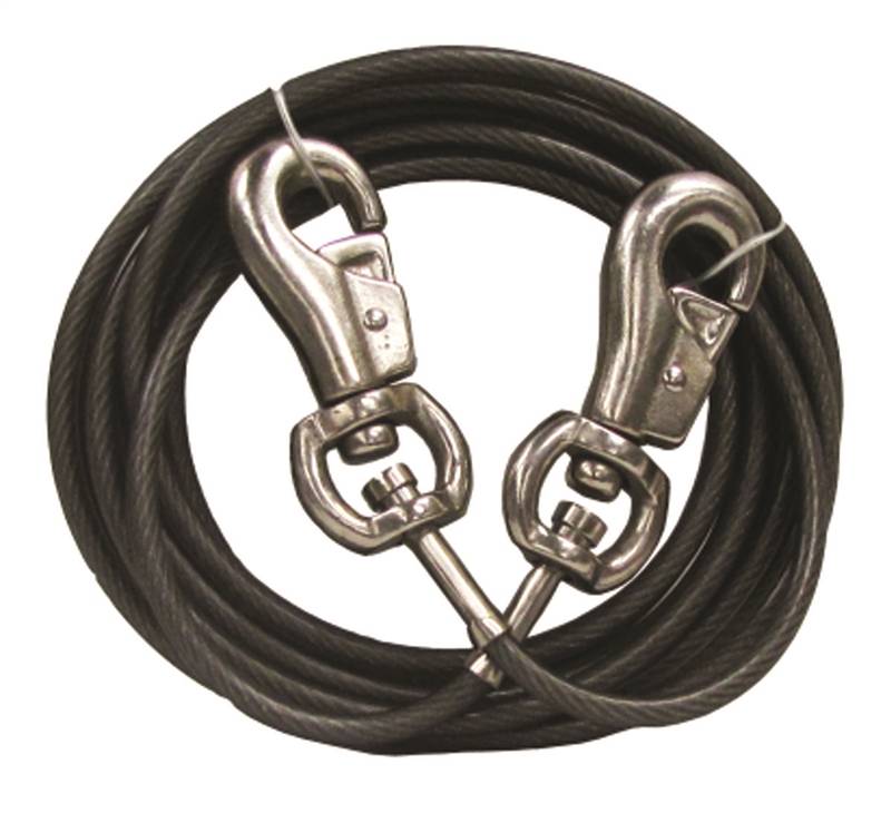 40-Foot Dog Tie-Out With Twin Swivel Snaps