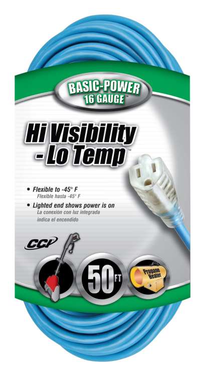 50-Foot 16/3 SJTW Light Duty Outdoor Extension Cord