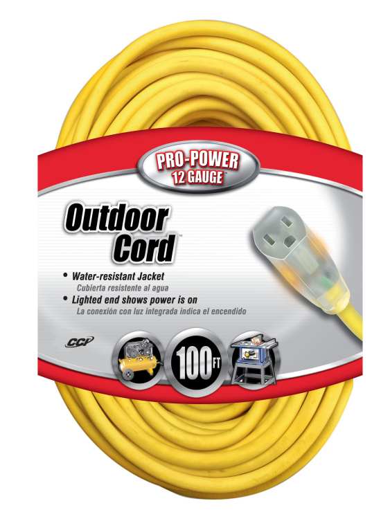 100-Foot 12/3 SJTW Outdoor Extension Cord