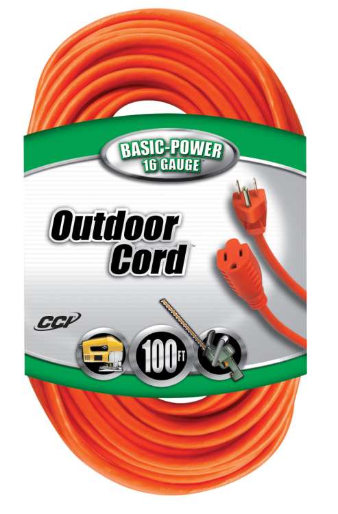 CCI® 100-Foot 16/3 SJTW Outdoor Extension Cord