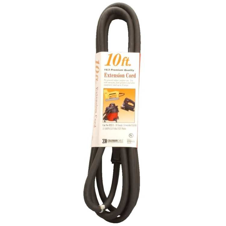 10-Foot 16/3 SJOW Outdoor Extension Cord
