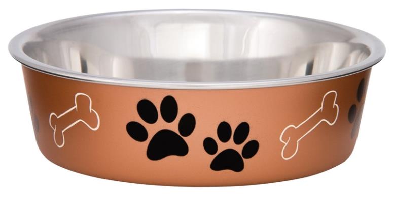 Large Metallic Copper Bella Pet Bowl 1 Large Metallic Copper Bella Pet Bowl