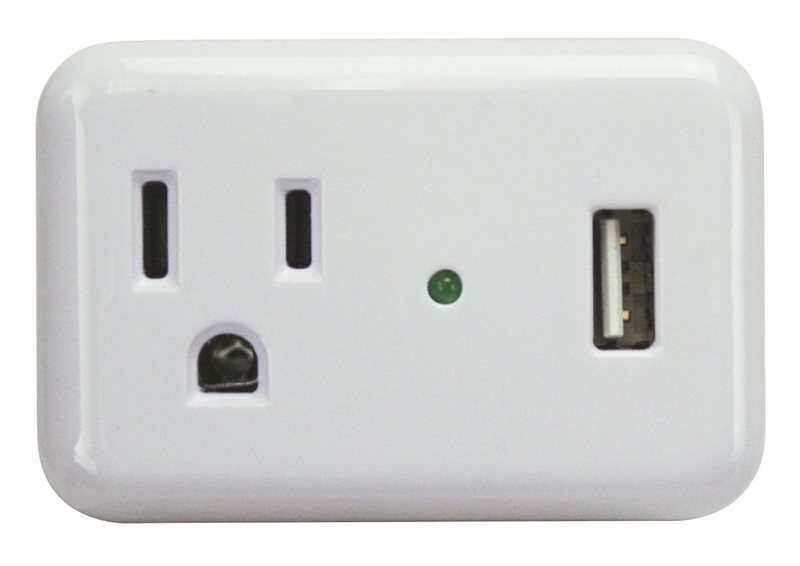 2.4-Amp Tap Surge Protector With USB