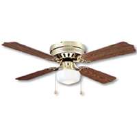 42-Inch Polished Brass Indoor LED 4-Blade Ceiling Fan
