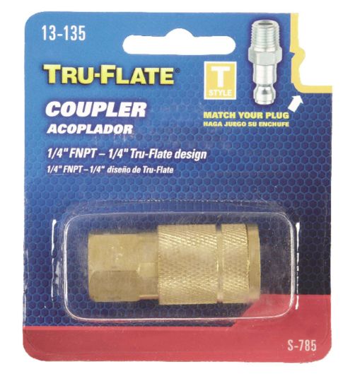 1/4-Inch Female Npt 1/4-Inch T-Style Coupler 1 1/4-Inch Female Npt 1/4-Inch T-Style Coupler