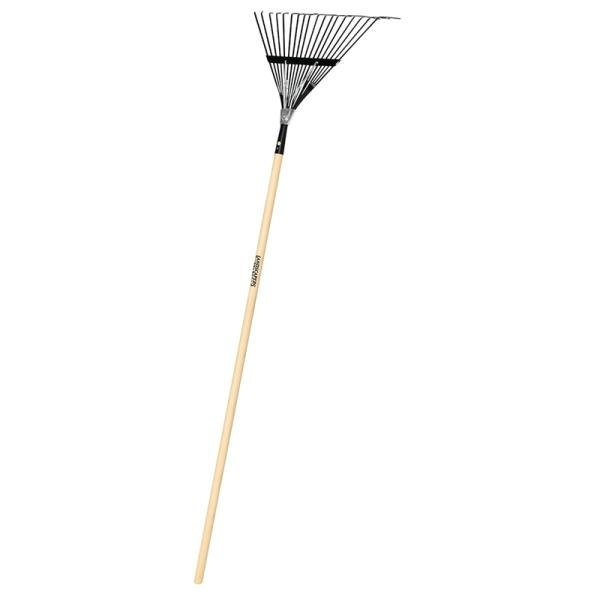 18-Tine Leaf Rake With 48-Inch Hardwood Handle