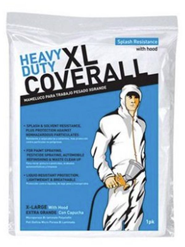 Heavy-Duty Coverall With Hood, XL