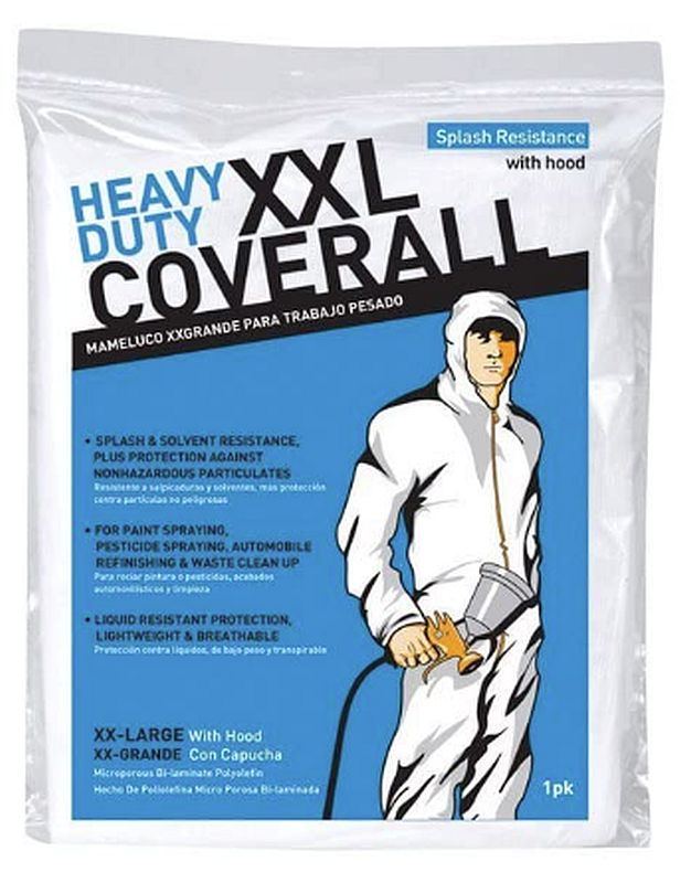 Heavy-Duty Coverall With Hood, 2XL