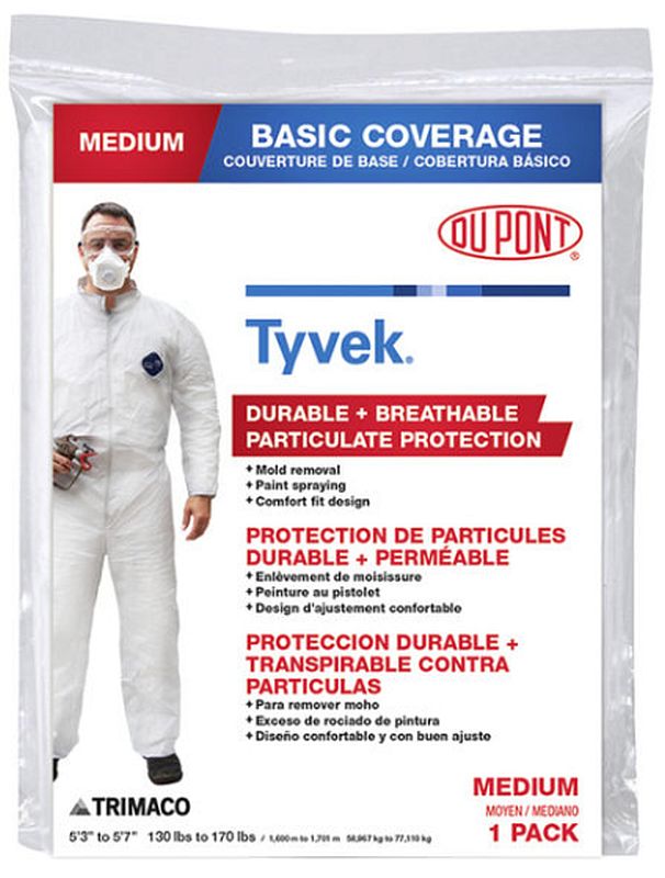 White Heavy Duty Professional Painter's Coverall, M