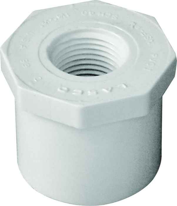 SCH 40 Spigot x FPT PVC Pipe Reducing Bushing, 1-1/4 1 SCH 40 Spigot x FPT PVC Pipe Reducing Bushing, 1-1/4\