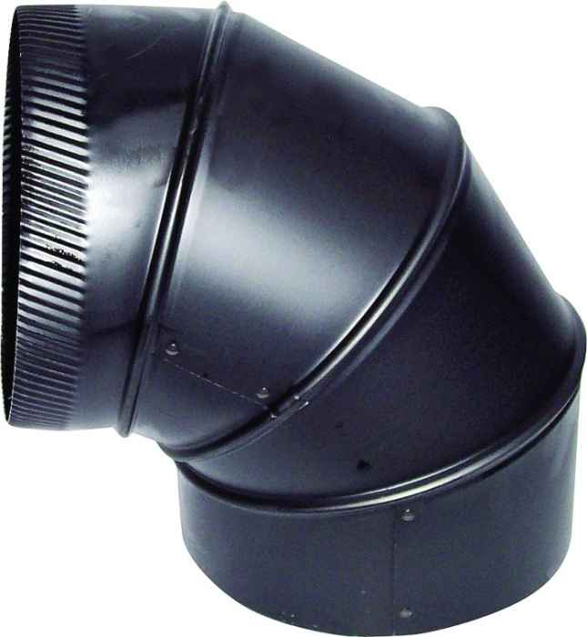 6 in 24ga Black Adjustable Elbow 1 6 in 24ga Black Adjustable Elbow