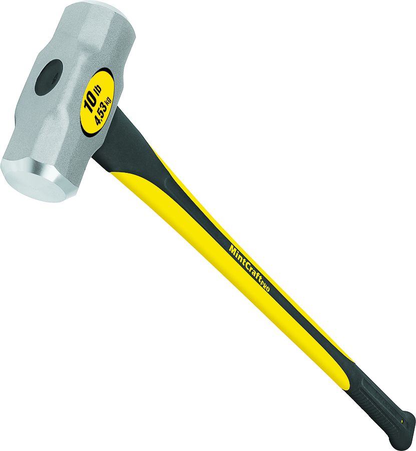 10-Pound Sledge Hammer With 36-Inch Fiberglass Handle