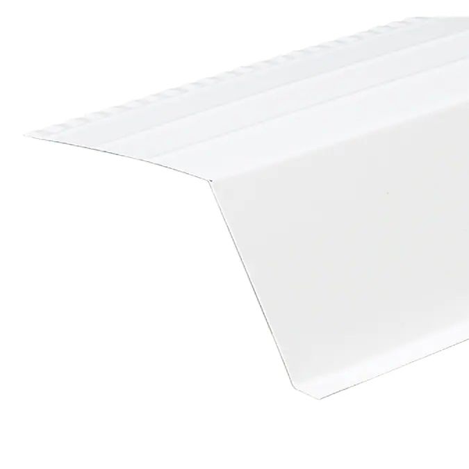 White, 10-Foot, Steel Roof Edge