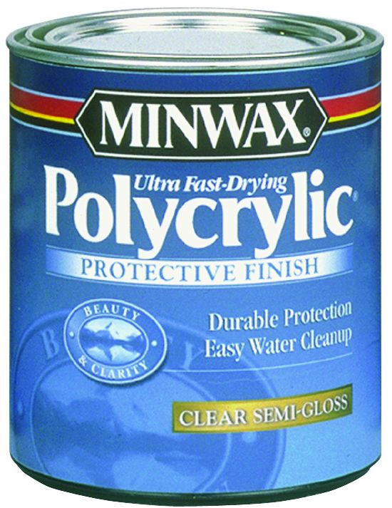 1-Gallon Clear Semi-Gloss Water-Based Polycrylic Protective Finish
