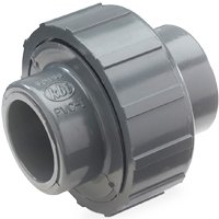 SCH 80 SOLV x SOLV PVC Pressure Solvent Union, 1\