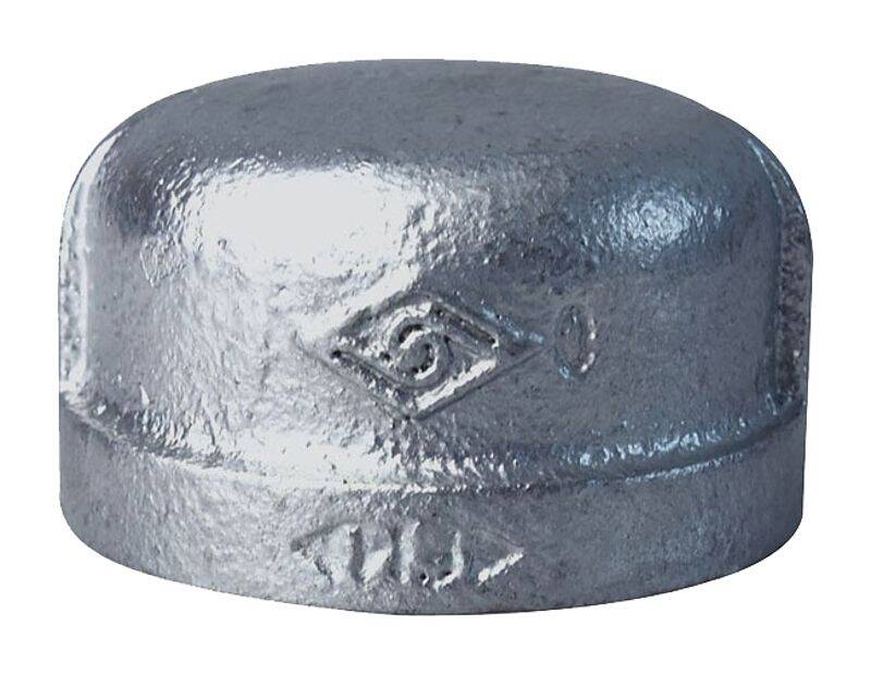Malleable Steel FIP Galvanized Cap, 3/4 1 Malleable Steel FIP Galvanized Cap, 3/4\