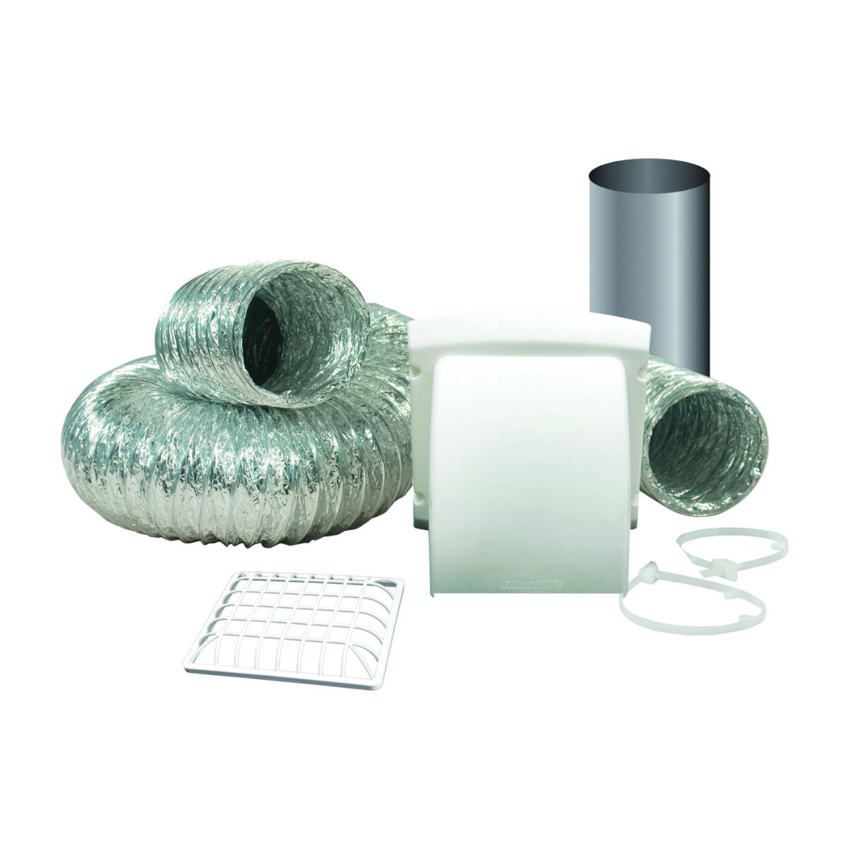 4-Inch X 8-Inch Duct White Promax Dryer Vent Kit 1 4-Inch X 8-Inch Duct White Promax Dryer Vent Kit