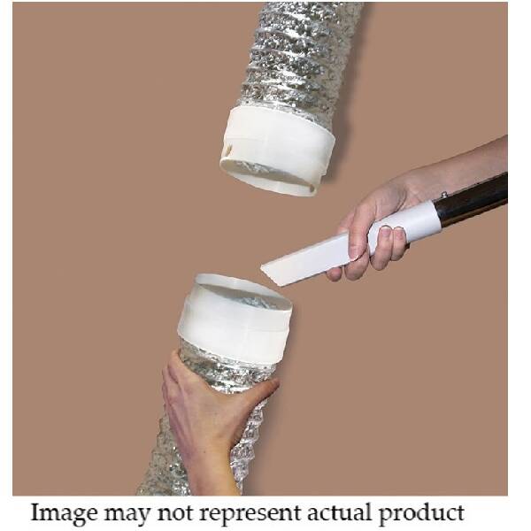 4-Inch White Polypropylene Dryer Lint Clean Out Connector 1 4-Inch White Polypropylene Dryer Lint Clean Out Connector