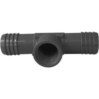 1 x 1 x 3/4-Inch Gray Polypropylene Reducing Combination Hose Tee
