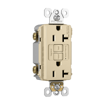 radiant® 20-Amp 125-Volt Commercial / Residential Self-Test Tamper-Resistant GFCI Duplex Receptacle, 1-Pack, Ivory 1 radiant® 20-Amp 125-Volt Commercial / Residential Self-Test Tamper-Resistant GFCI Duplex Receptacle, 1-Pack, Ivory