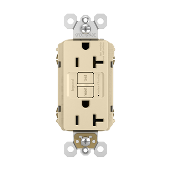 radiant® 20-Amp 125-Volt Commercial / Residential Self-Test Tamper-Resistant GFCI Duplex Receptacle, 1-Pack, Ivory 2 radiant® 20-Amp 125-Volt Commercial / Residential Self-Test Tamper-Resistant GFCI Duplex Receptacle, 1-Pack, Ivory