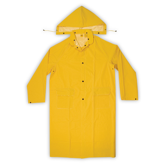 X-Large Yellow Heavyweight PVC 2-Piece Trench Coat