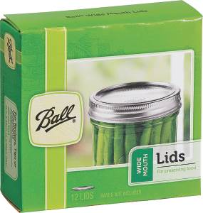 Wide Mouth Mason Jar Lids, 12-Pack