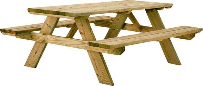 6-Foot Wooden Picnic Table Kit 2 6-Foot Wooden Picnic Table Kit