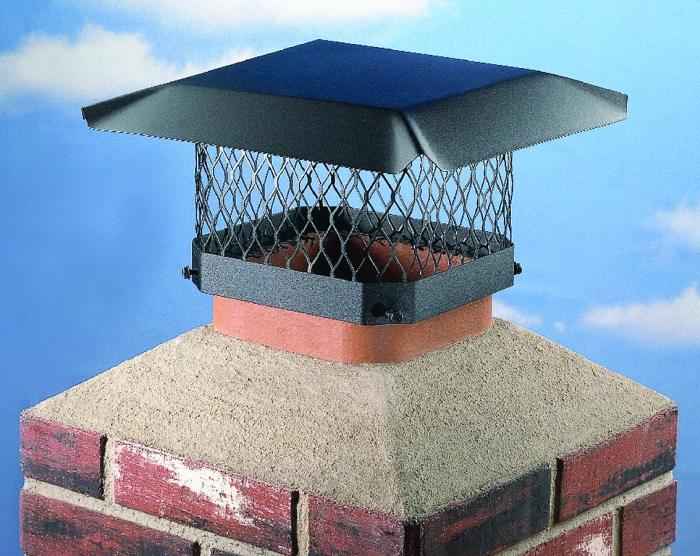 13 x 18-Inch Black Galvanized Steel Chimney Cap