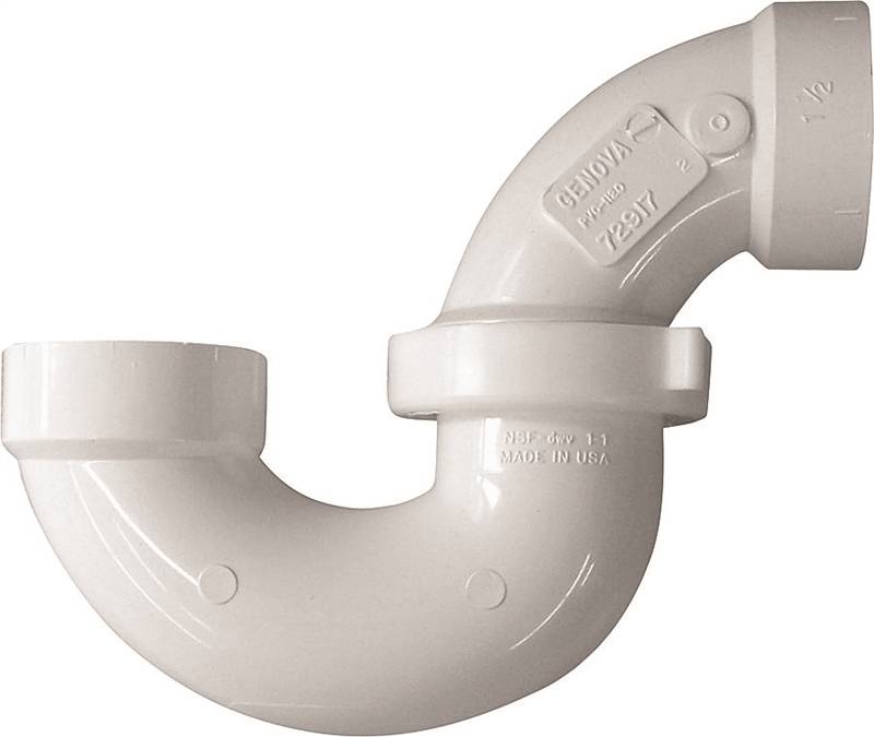 2-Inch PVC P-Trap With Union And Without Cleanout 1 2-Inch PVC P-Trap With Union And Without Cleanout