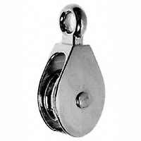 Rigid Eye Single Sheave Single Wheel Tackle Pulley 1-1/2 In