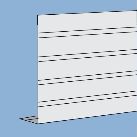 8-Inch X 12-1/2-Foot Glacier White L-Style Ribbed Aluminum Fascia 1 8-Inch X 12-1/2-Foot Glacier White L-Style Ribbed Aluminum Fascia