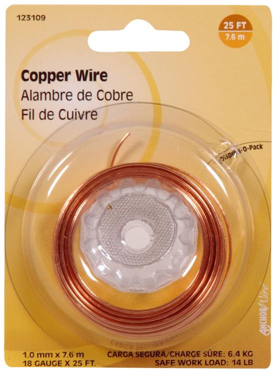 25-Foot 18-Gauge Copper Wire